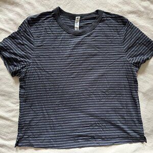 Lululemon ~ Classsic Fit Cotton Blend Tee- Striped